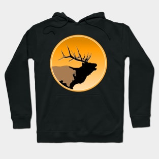 Bugling Elk at Sunset Hoodie